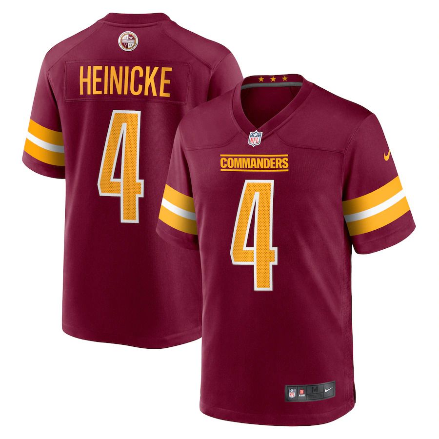 Men Washington Commanders #4 Taylor Heinicke Nike Burgundy Game NFL Jersey->women nfl jersey->Women Jersey